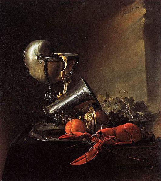 Jan Davidz de Heem Still Life with Lobster and Nautilus Cup